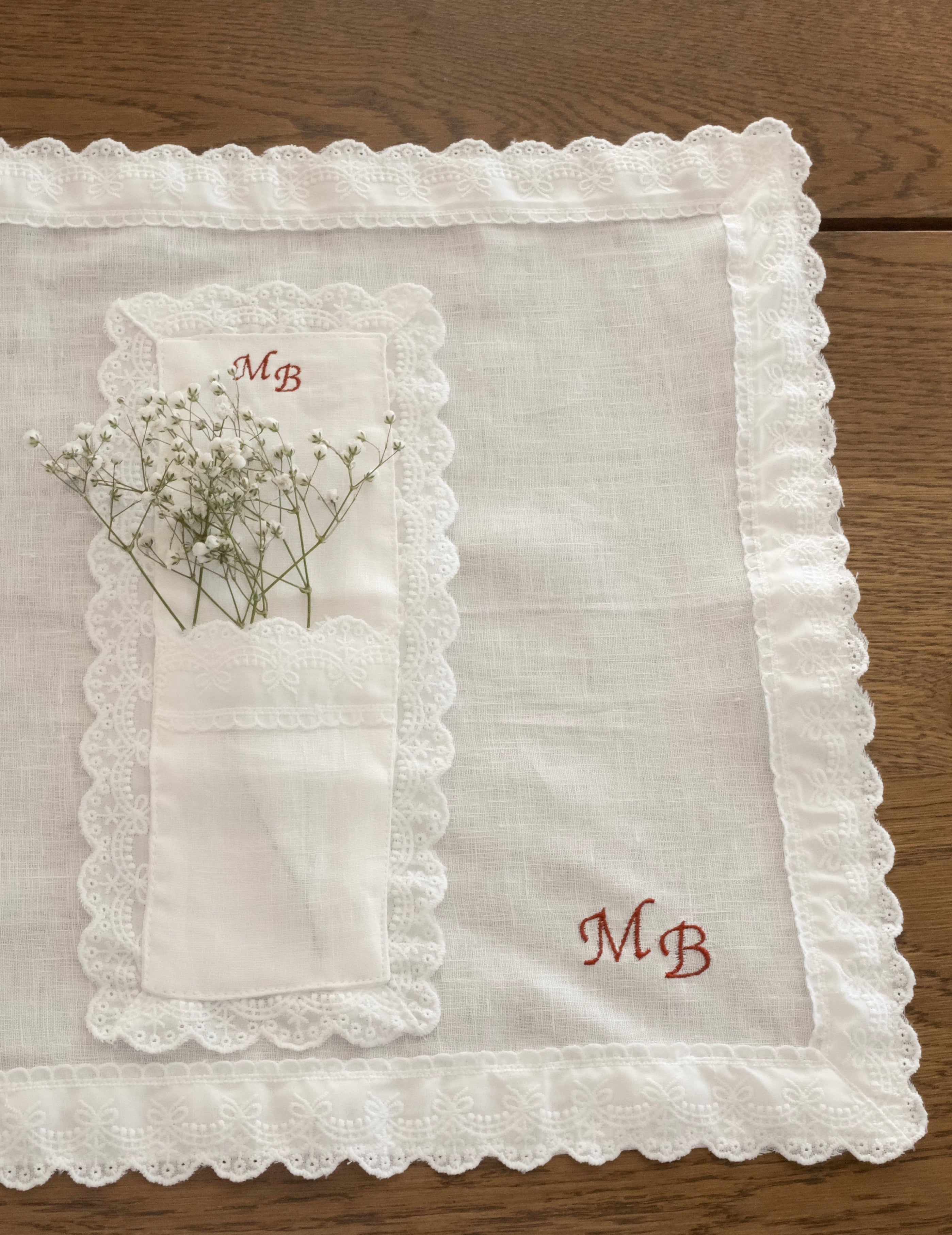 Chantilly Collection Silverware envelope | Set of 4 Maison B Maison B